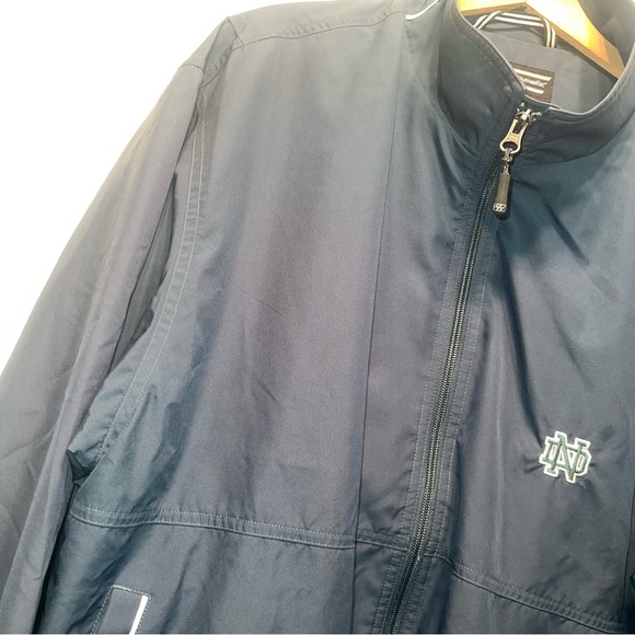 Cutter & Buck CB Weathertec Men’s Notre Dame Fighting Irish Jacket Dark Teal M - Picture 2 of 12